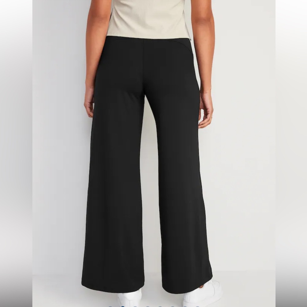 NWT Old Navy Large Black Jack High-Waisted PowerSoft Wide-Leg Pants for Women - Picture 2 of 6